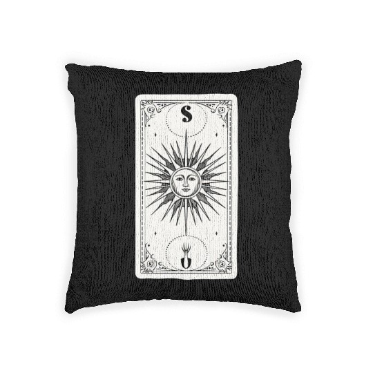 The Sun Tarot Card Reader Astrology Occult Woven Pillows