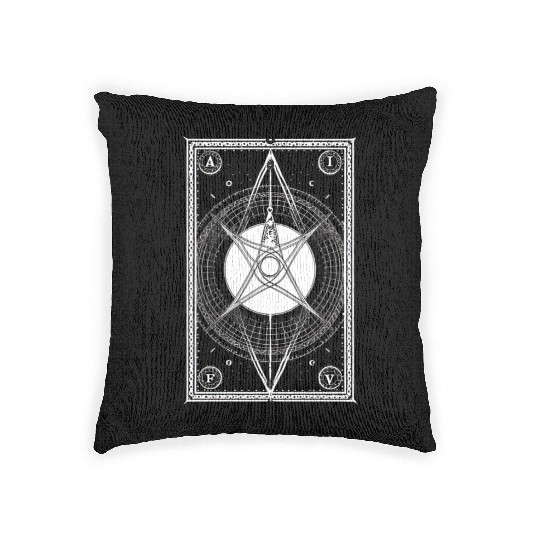 Tarot Card Reader Astrology Occult Mystical Woven Pillows
