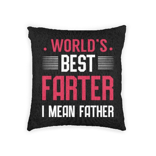 Dad World Best Woven Pillows