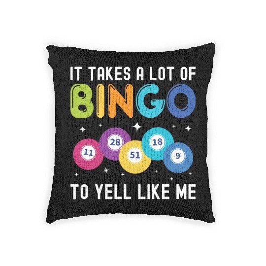 Funny Bingo Yeller Bingo Player Woven Pillows