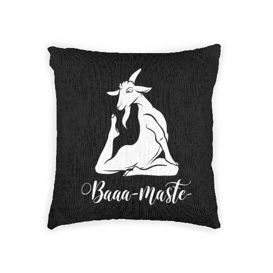 Baaa-Maste Goat Yoga Pose Serenity Woven Pillows