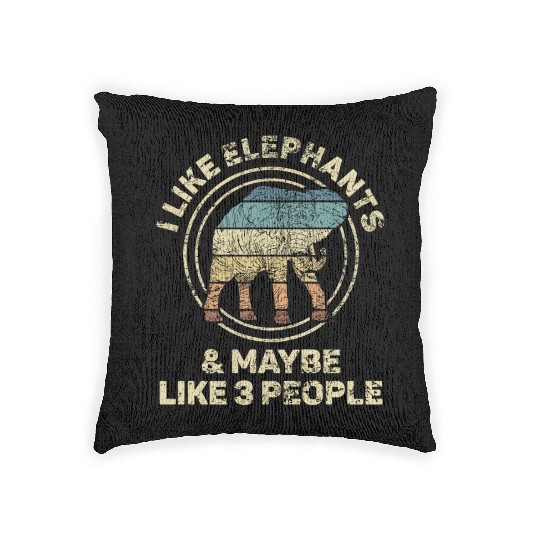 Elephant Family Love Spirit Animal Design Woven Pillows