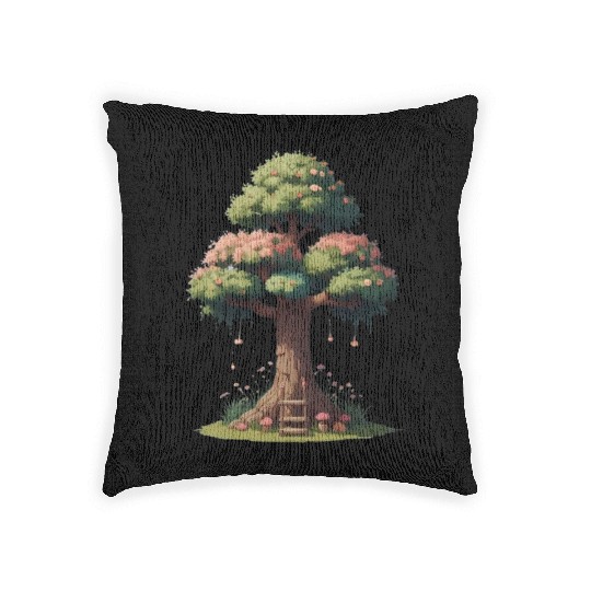 Colorful Tree Life is Really Good Tree Woven Pillows