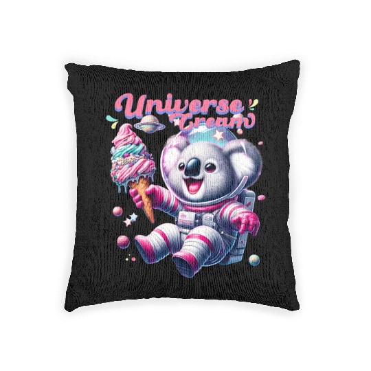 Cosmic Ice Cream Delight Woven Pillows