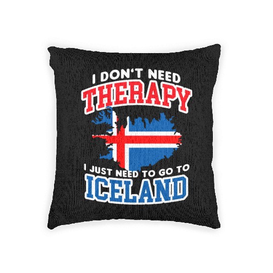 Iceland Flag Embrace The Northern Lights Design Woven Pillows