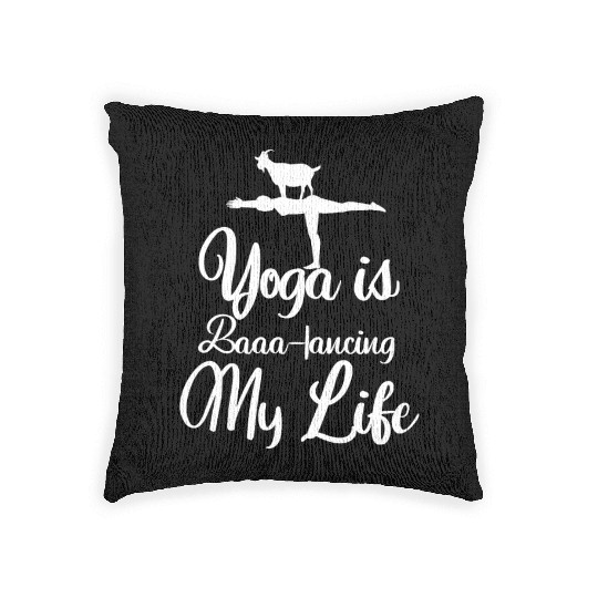 Goat Yoga Balancing My Life Woven Pillows
