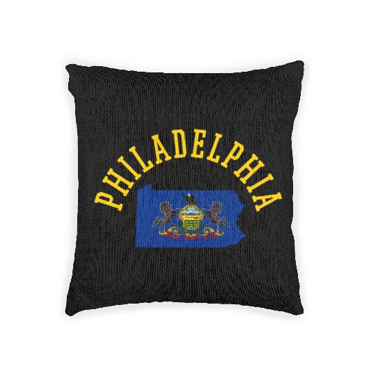 Philadelphia Patriot Usa Flag Design - Embrace Woven Pillows