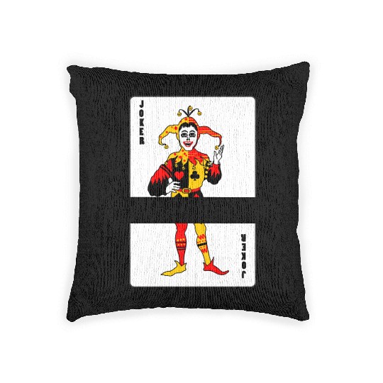 Playing card Joker banner Woven Pillows