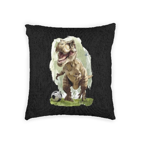 Soccer Ball Trex Dinosaur T-Rex Woven Pillows