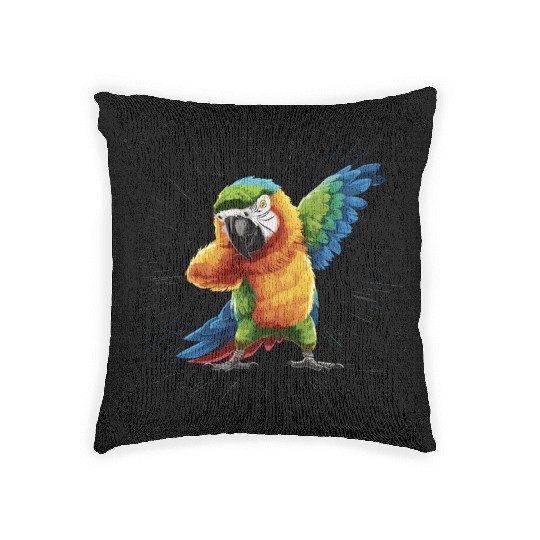 Macaw Parrot for a Bird Lover Animal Lover Woven Pillows