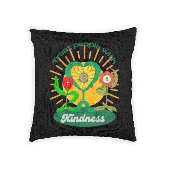 Treat People With Kindness Woven Pillows
