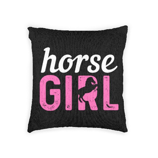 Equestrian Love Horse Racing Horse Farm Design Woven Pillows