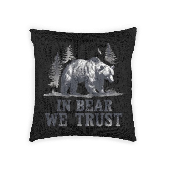 In Bear We Trust Wilderness Backbone Woven Pillows