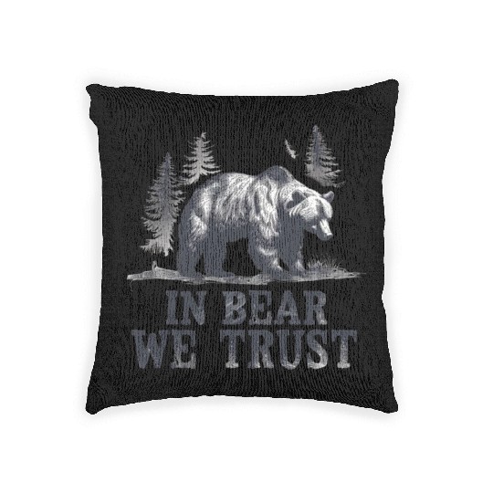 In Bear We Trust Wilderness Backbone Woven Pillows