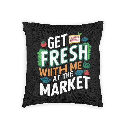 Farmers Market Farmer Agriculture Farming Food Woven Pillows