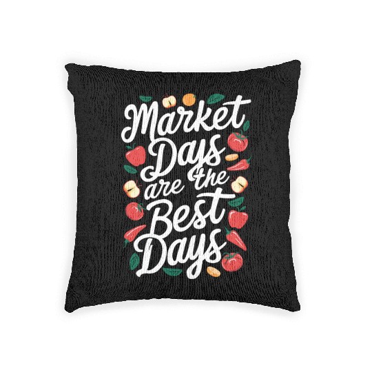 Farmers Market Farmer Agriculture Farming Food Woven Pillows