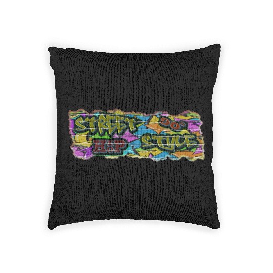 Street Style, hip-hop, 90s, graffiti Woven Pillows
