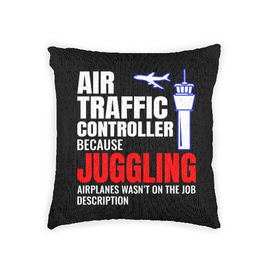 Air Traffic Controller ATC Aviation Humor Airplane Woven Pillows