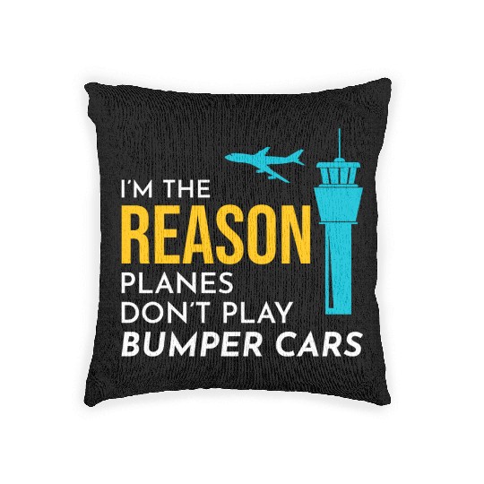 Air Traffic Controller ATC Aviation Humor Airplane Woven Pillows