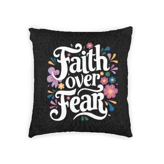 Faith over Fear Woven Pillows