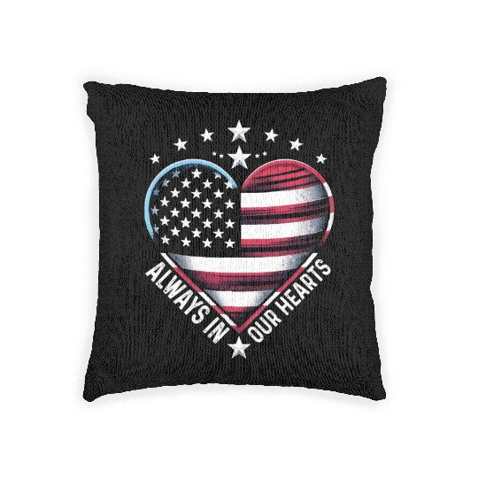 memorial day Always in Our Hearts Woven Pillows