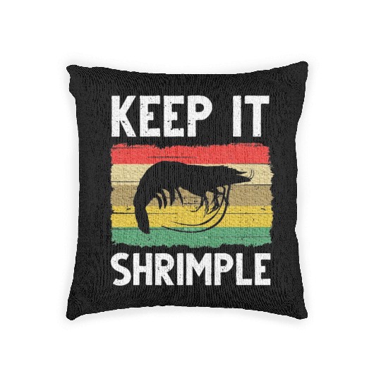 Shrimp Cool Fishing Prawn Lover Woven Pillows