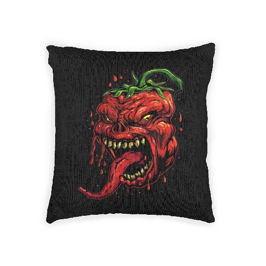 BBQ Hot Chili Carolina Reaper Hot Sauce Gift idea Woven Pillows