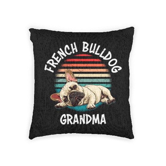 French Bulldog Women French Bulldog Lovers Woven Pillows