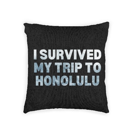 My Trip Traveler Vacation Honolulu Woven Pillows