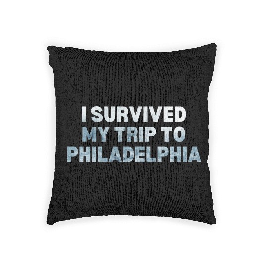 My Trip Traveler Vacation Philadelphia Woven Pillows