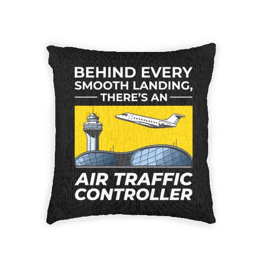 Air Traffic Controller ATC Aviation Humor Airplane Woven Pillows
