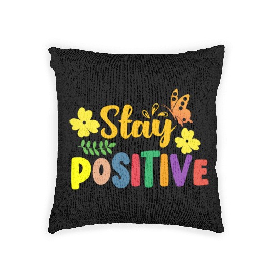 Stay Positive with Sunshine and Butterflies Woven Pillows