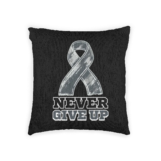 Glioblastoma Awareness Never Give Up Woven Pillows