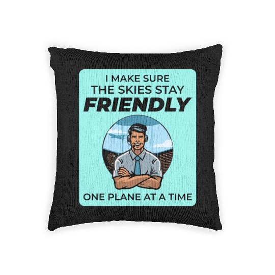 Air Traffic Controller ATC Aviation Humor Flight Woven Pillows
