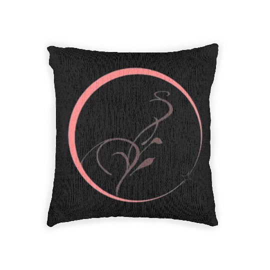 Elegant floral circle  Woven Pillows