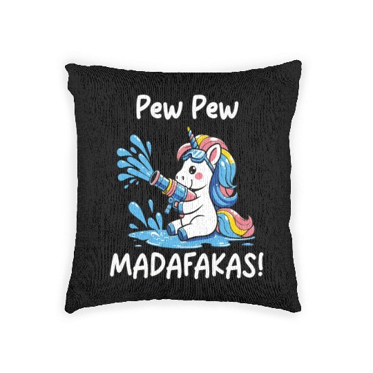 Funny | Hilarious Gift Idea | Pew Pew Madafakas Woven Pillows
