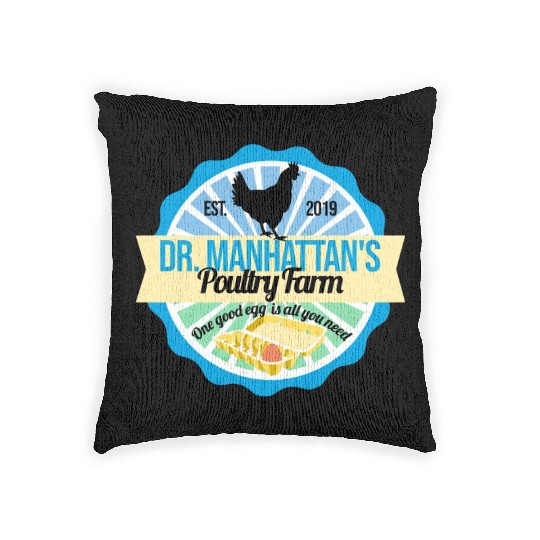 Dr Manhattan Poultry Farm Woven Pillows
