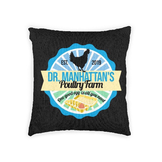 Dr Manhattan Poultry Farm Woven Pillows