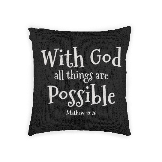 Faith Over Fear Inspirational Christian Design Woven Pillows