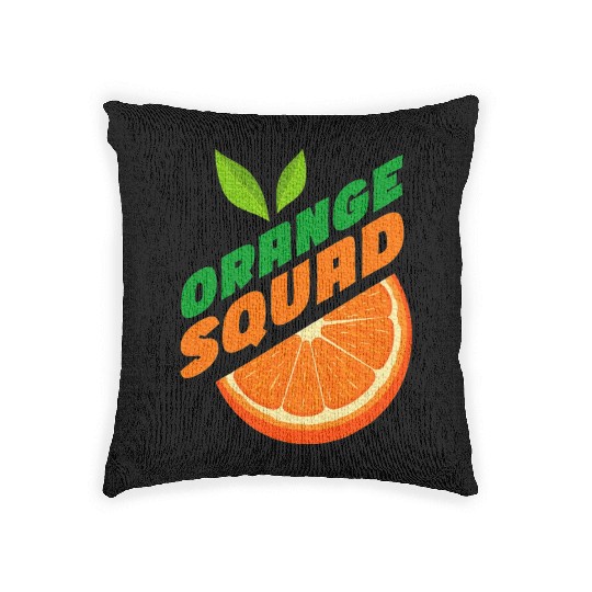 Orange Citrus Fruit Orange Lover Orange Squad Woven Pillows