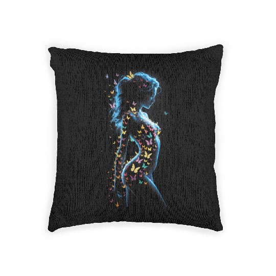Butterfly-Graphic-Tees-Men-Women Woven Pillows