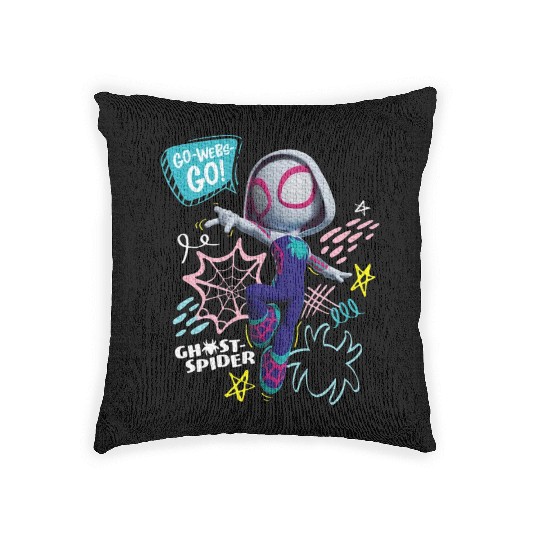Marvel Spidey And His Amazing Friends Ghost Spider Woven Pillows