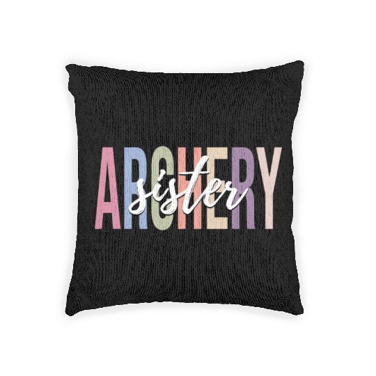 Female Archer Archery Girl Bow And Arrow Woven Pillows
