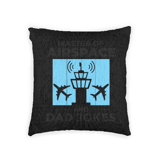 Air Traffic Controller ATC Dad Aviation Humor Woven Pillows
