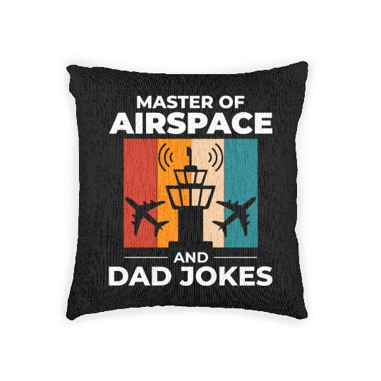 Air Traffic Controller ATC Dad Aviation Humor Woven Pillows