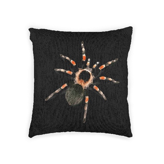 Realistic Red Knee Tarantula Woven Pillows