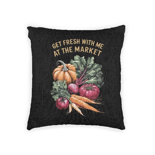 Farmers Market Farmer Agriculture Farming Food Woven Pillows