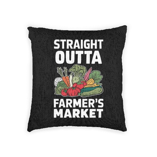 Farmers Market Farmer Agriculture Farming Food Woven Pillows