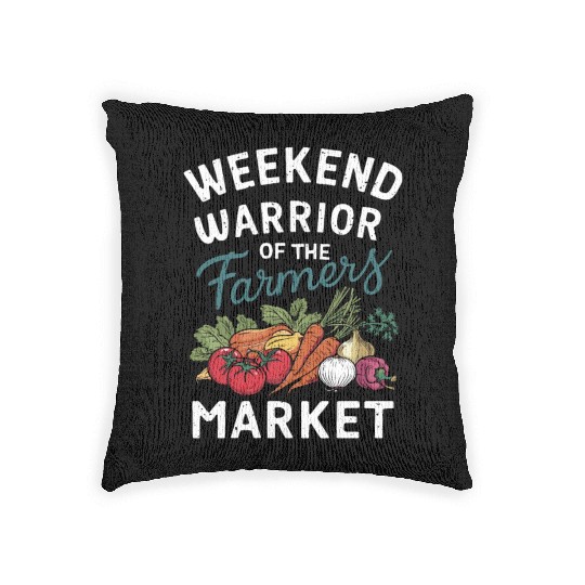 Farmers Market Farmer Agriculture Farming Food Woven Pillows