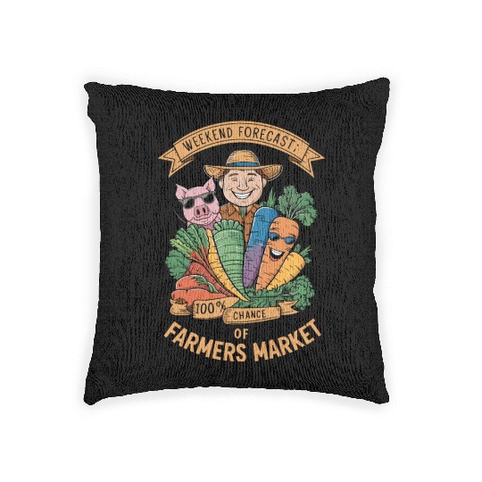 Farmers Market Farmer Agriculture Farming Food Woven Pillows